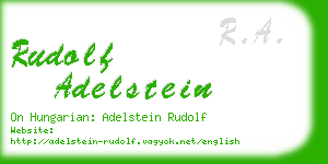 rudolf adelstein business card
